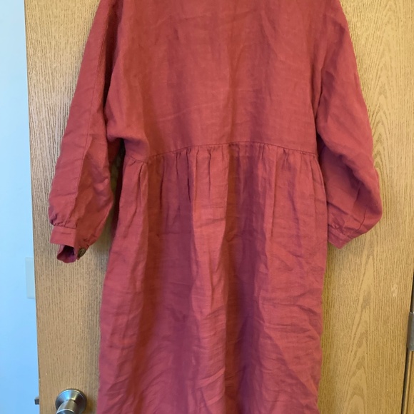 OffOn Red Raspberry Linen Dress - Picture 4 of 5